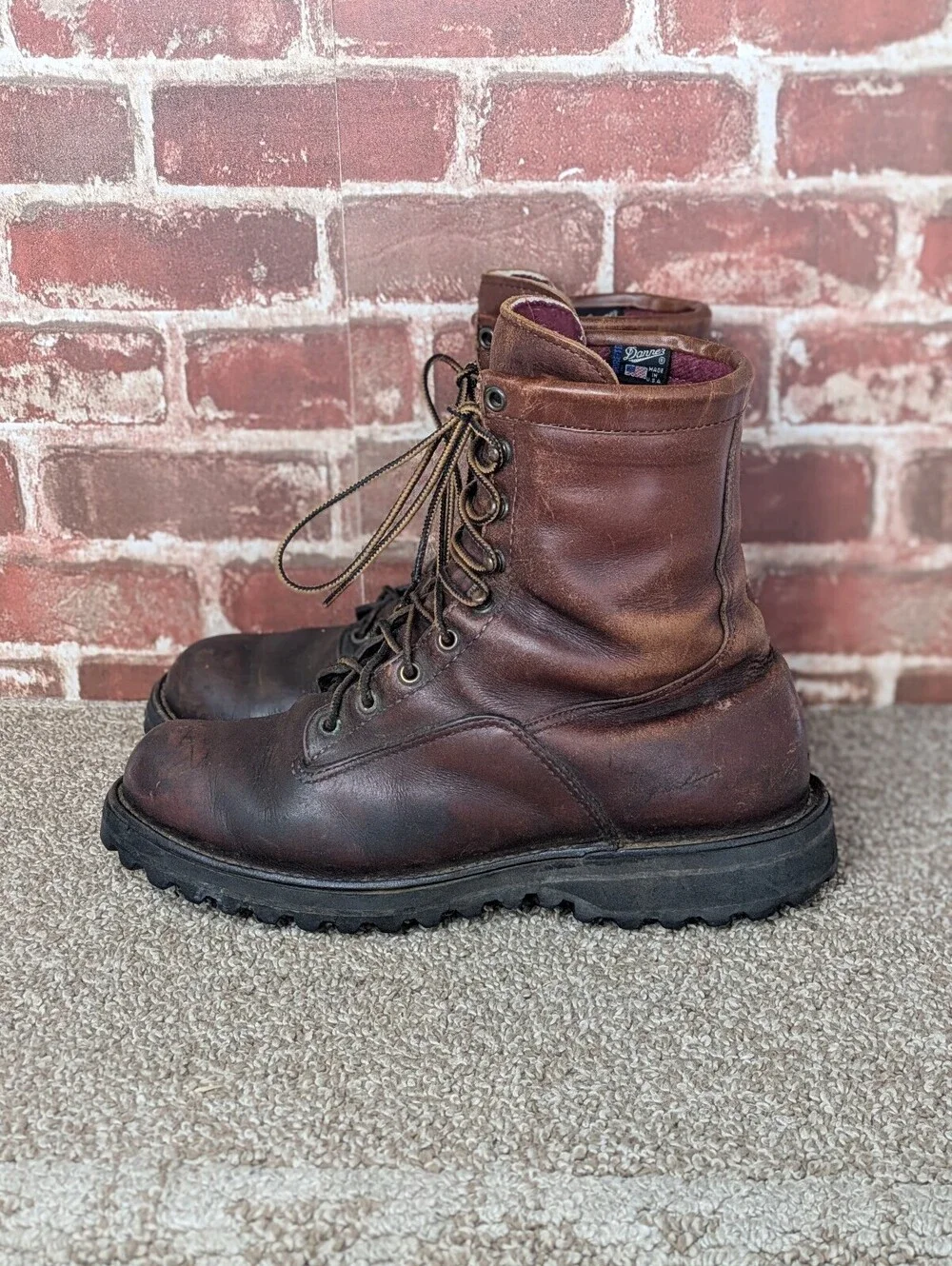Danner 63500 Size 10 D Vintage Brown Leather Gore Tex Waterproof Hunting Boots